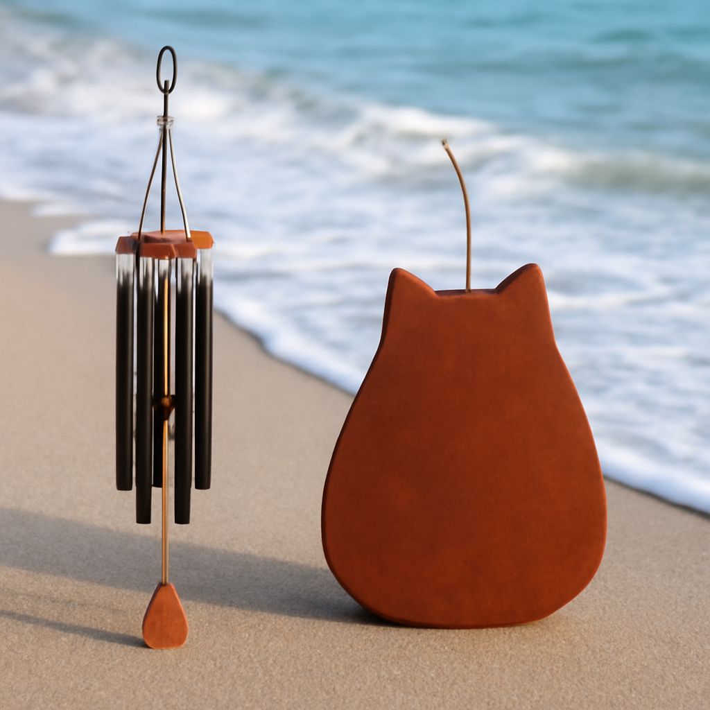 Cat Wind Chime, Beach Towel, Massage Roller, and More: Fun Cat-Themed Finds