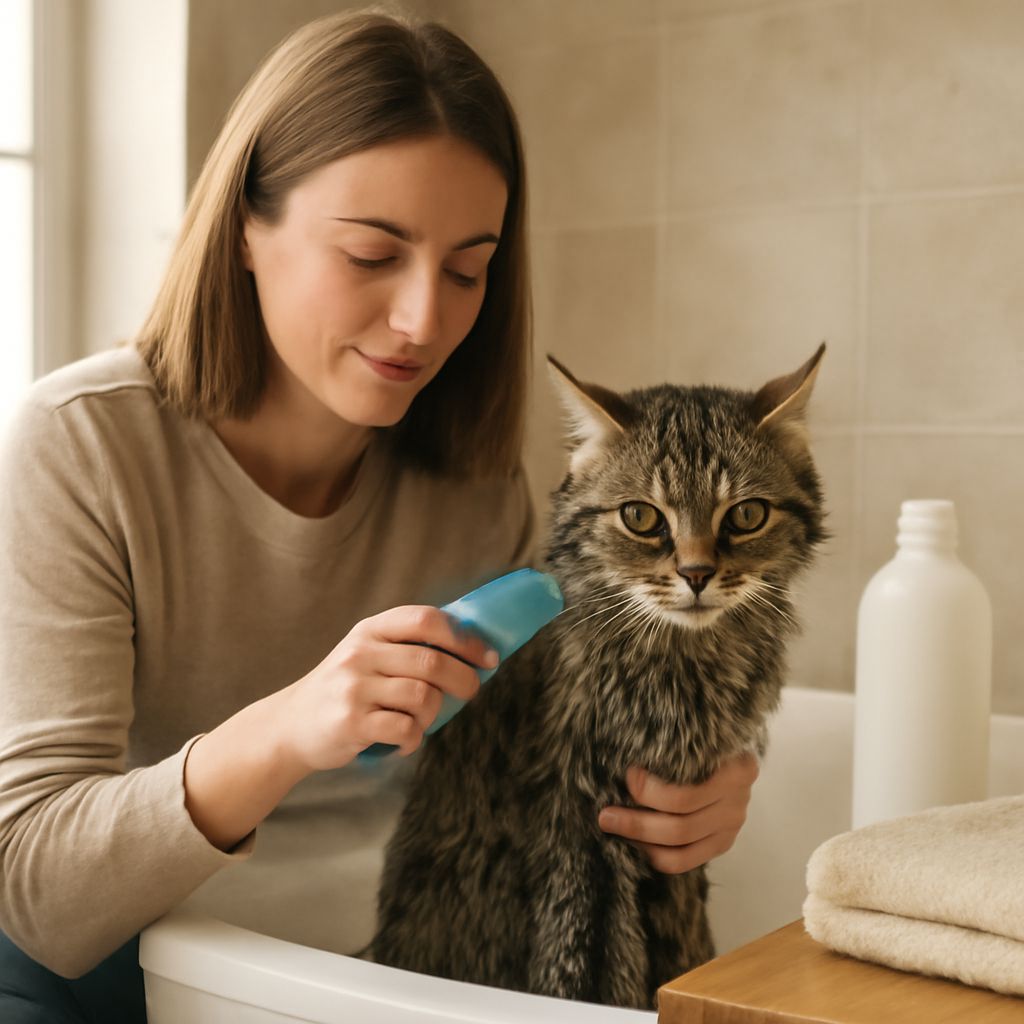 Guide to bathing cat and giving your cat a bath
