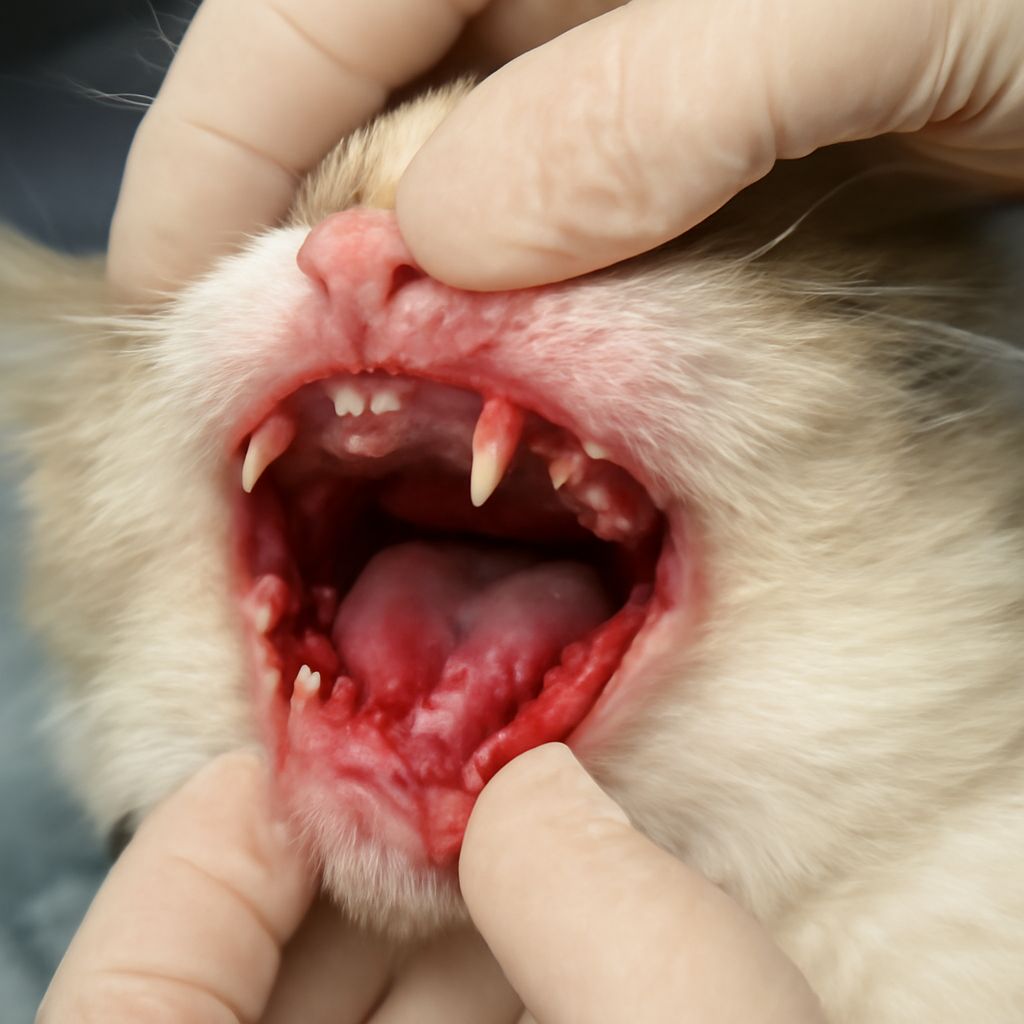 Cat bleeding from mouth and stomatitis in cats deadly