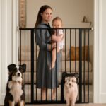 dog gate with cat door and magnetic cat door