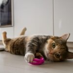 Cats eating catnip and rolling in it