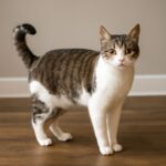 cat tail straight up and fluffy tail cat