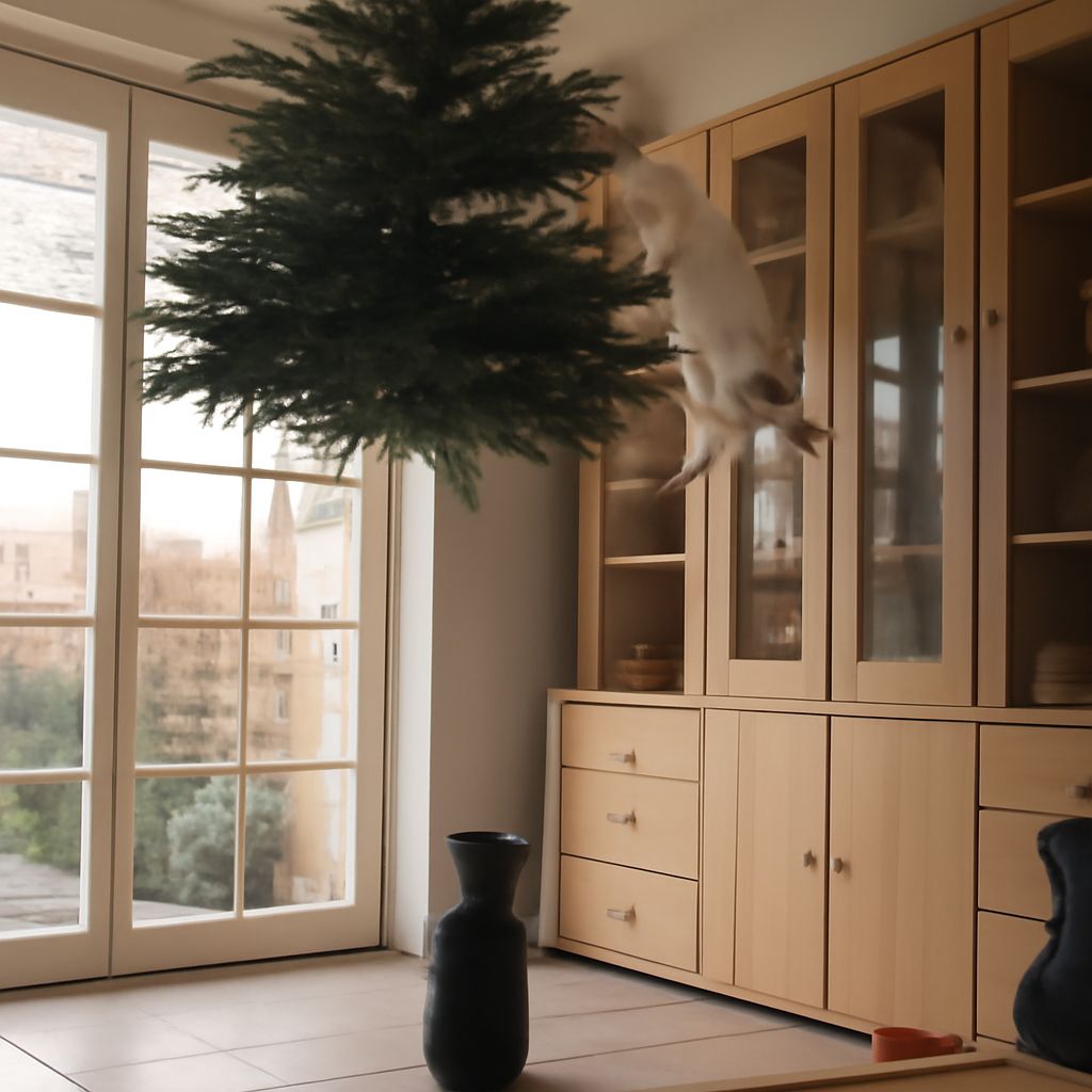 cats christmas tree, cat and christmas tree