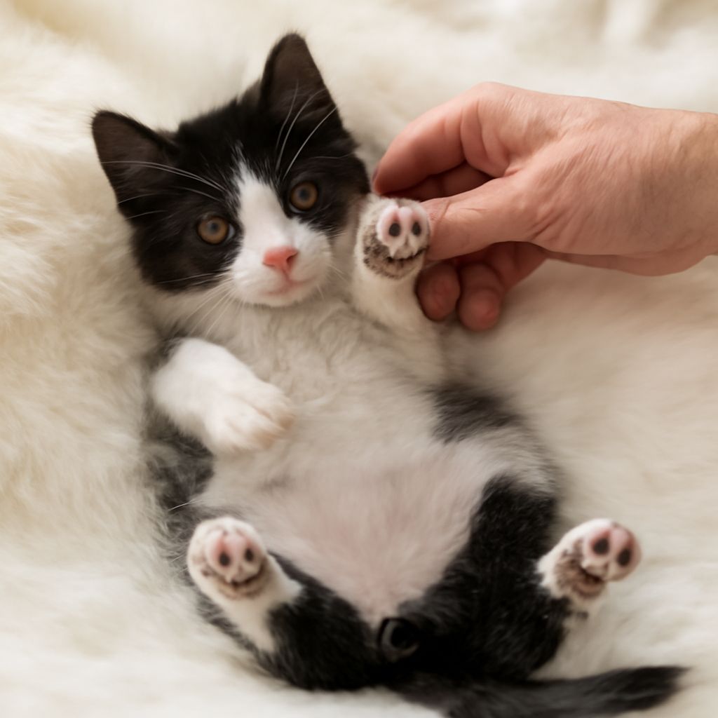 Polydactyl cat with extra toes, six toed cat